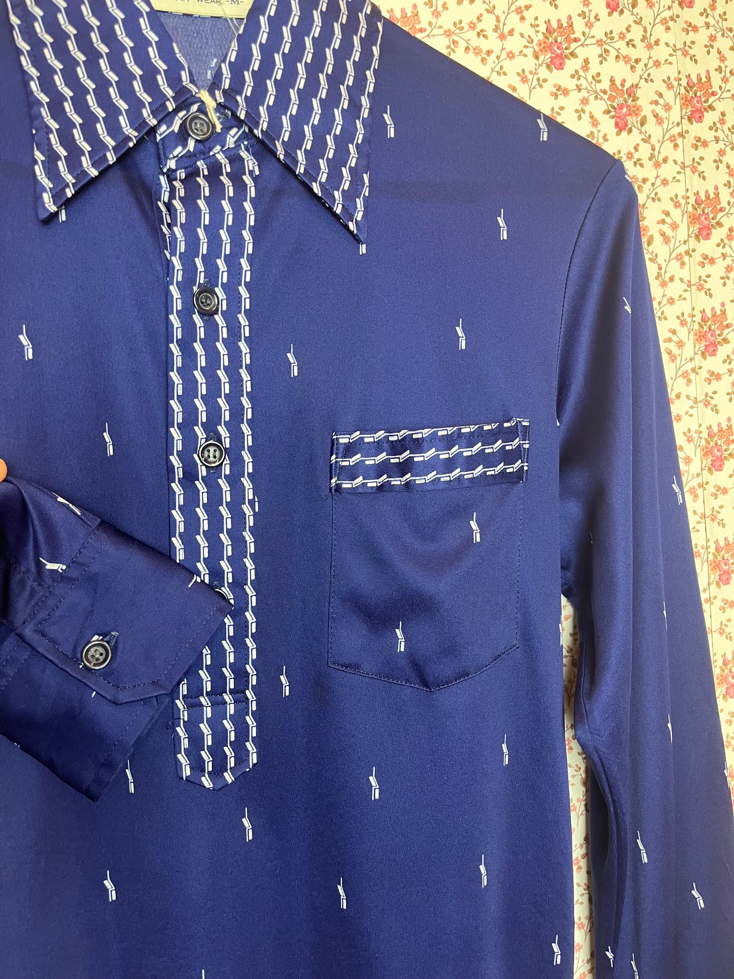 Vintage 1970s Japanese Dagger Collar Popover Shirt