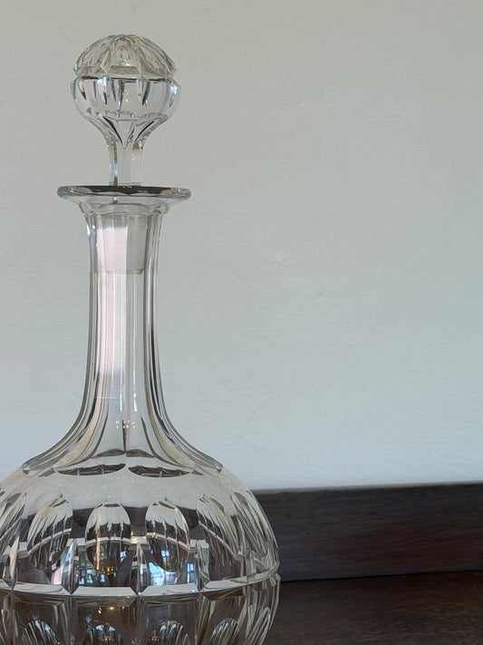 Vintage Cut Crystal Decanter with Stopper