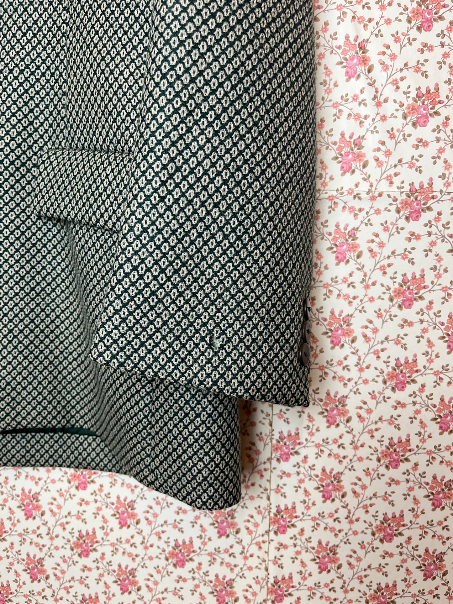 Vintage Jaeger Wool Jaquard Single Breasted Blazer
