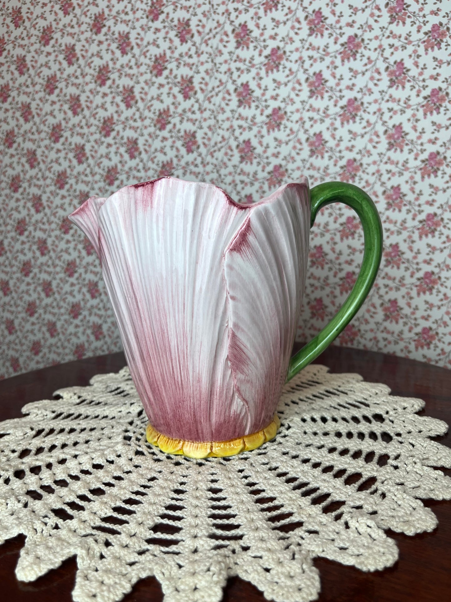 Vintage Hand Painted Tulip Jug