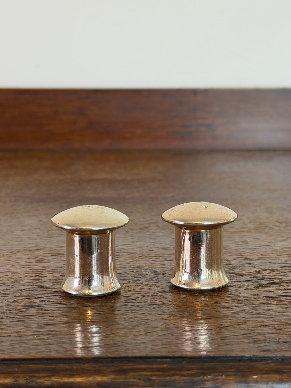 Vintage Silver-Tone Salt & Pepper Shakers