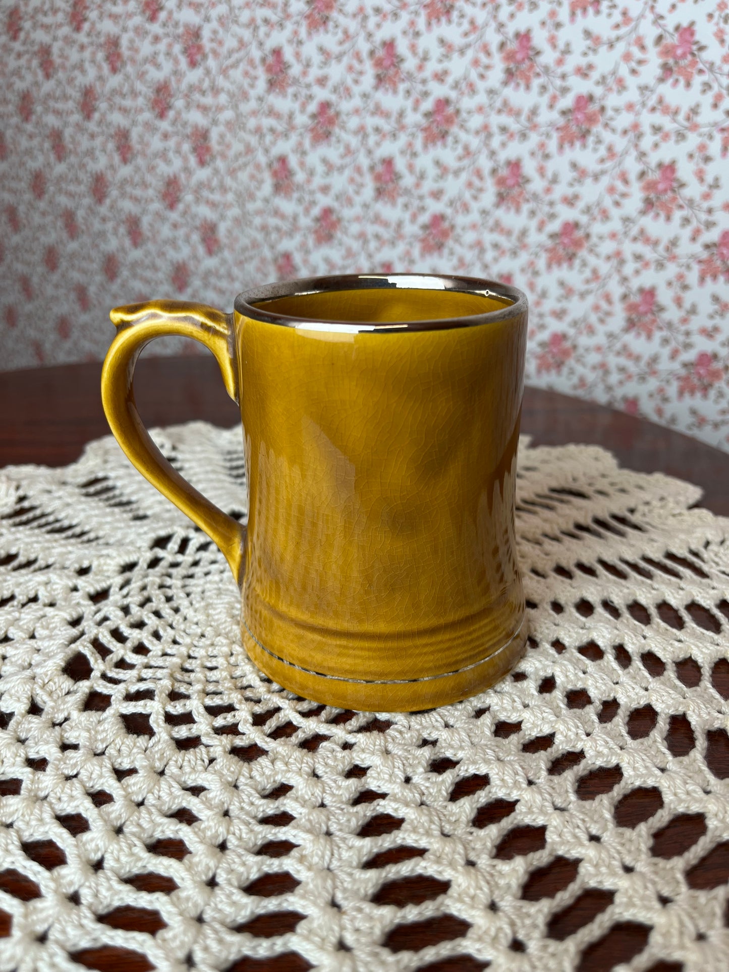 Vintage 1960s Wade Mustard Tankard Mug
