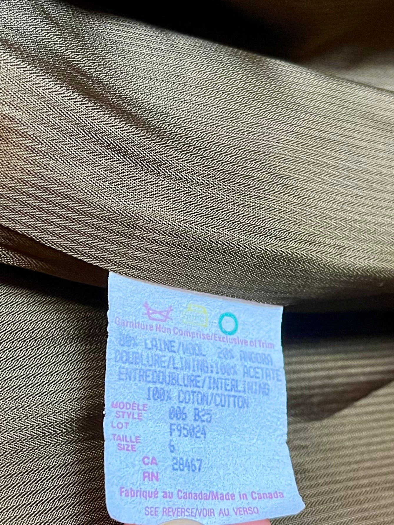 Vintage Angora & Wool Blend Double Breasted Brown Princess Coat