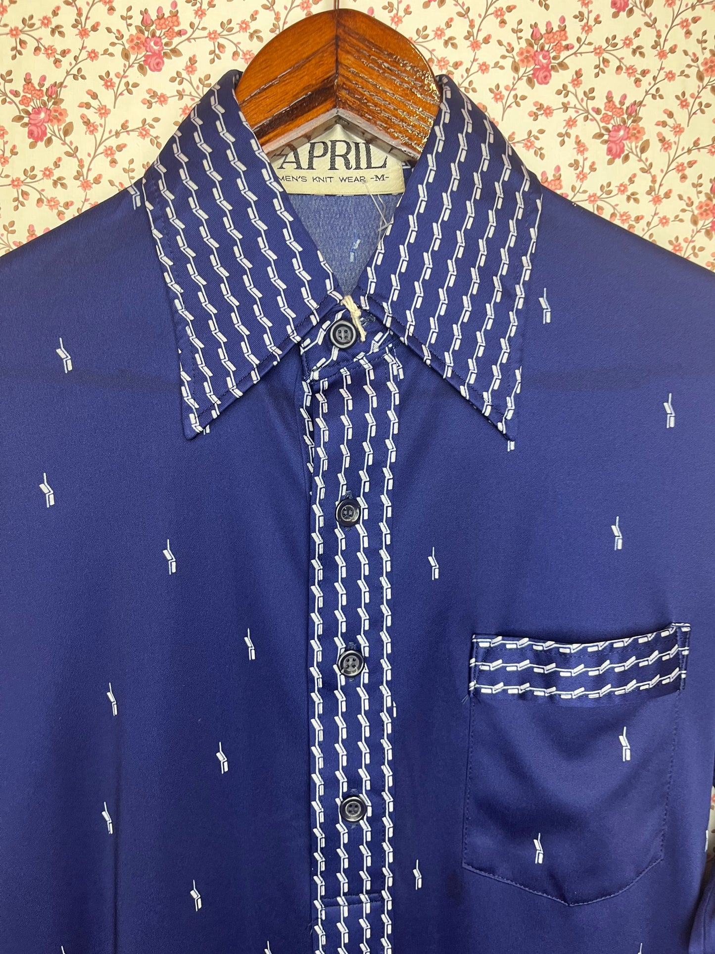 Vintage 1970s Japanese Dagger Collar Popover Shirt