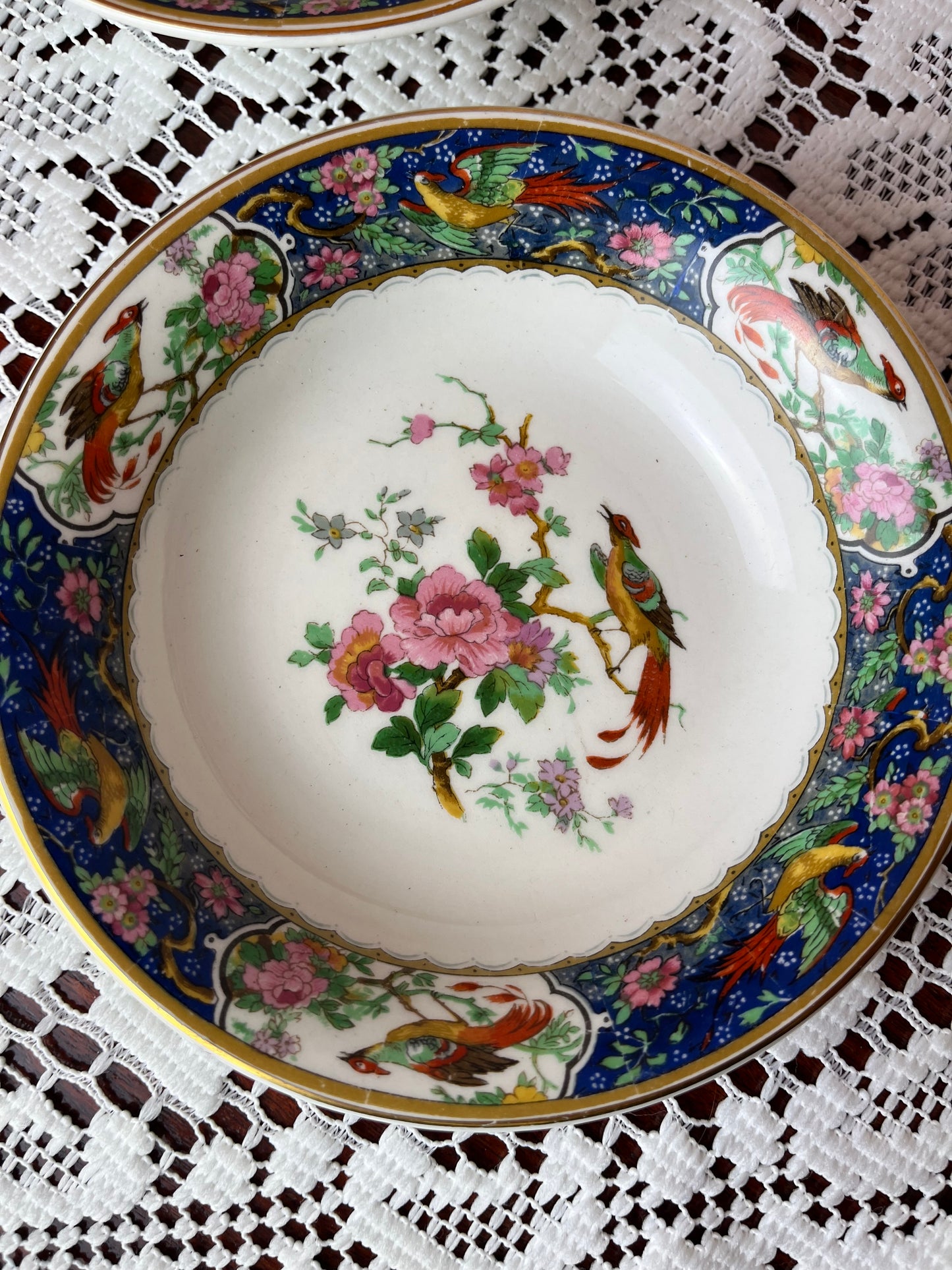 Vintage 1930s Rare Grindley Hand Painted China Bowls set of 2