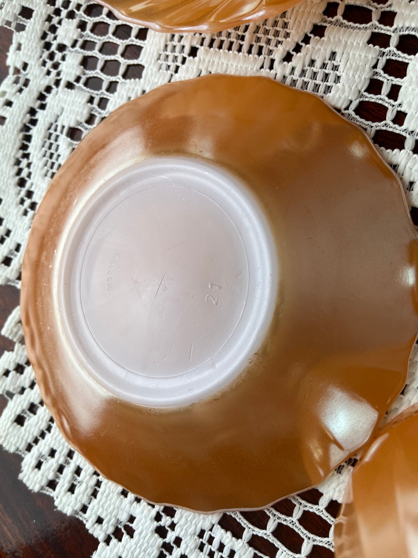 Vintage 1960s Termocrisa Lusterwear Tea Cups & Saucers set of 4