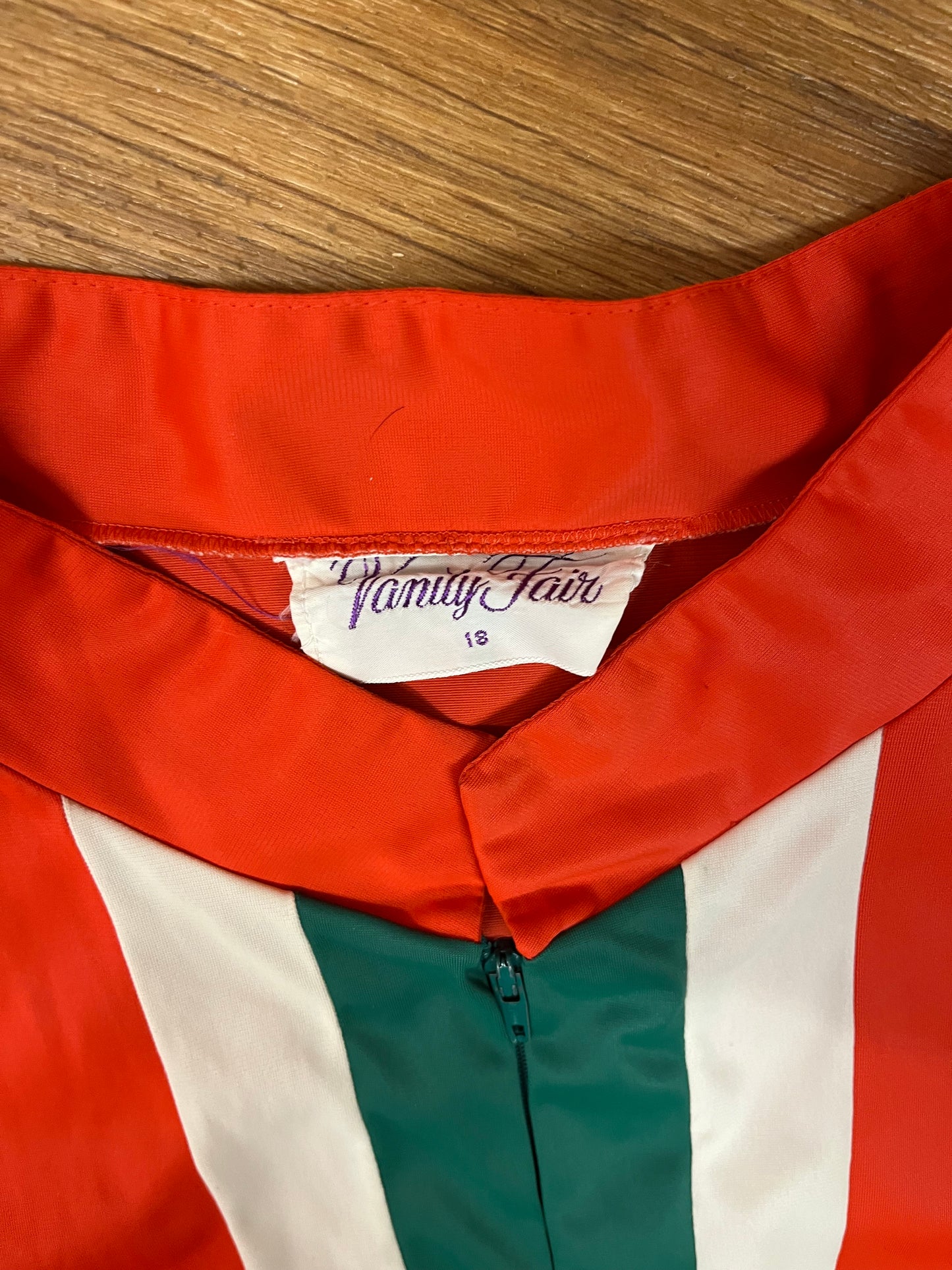 Stunning Original 1970s Vintage Vanity Fair Stripe Gown