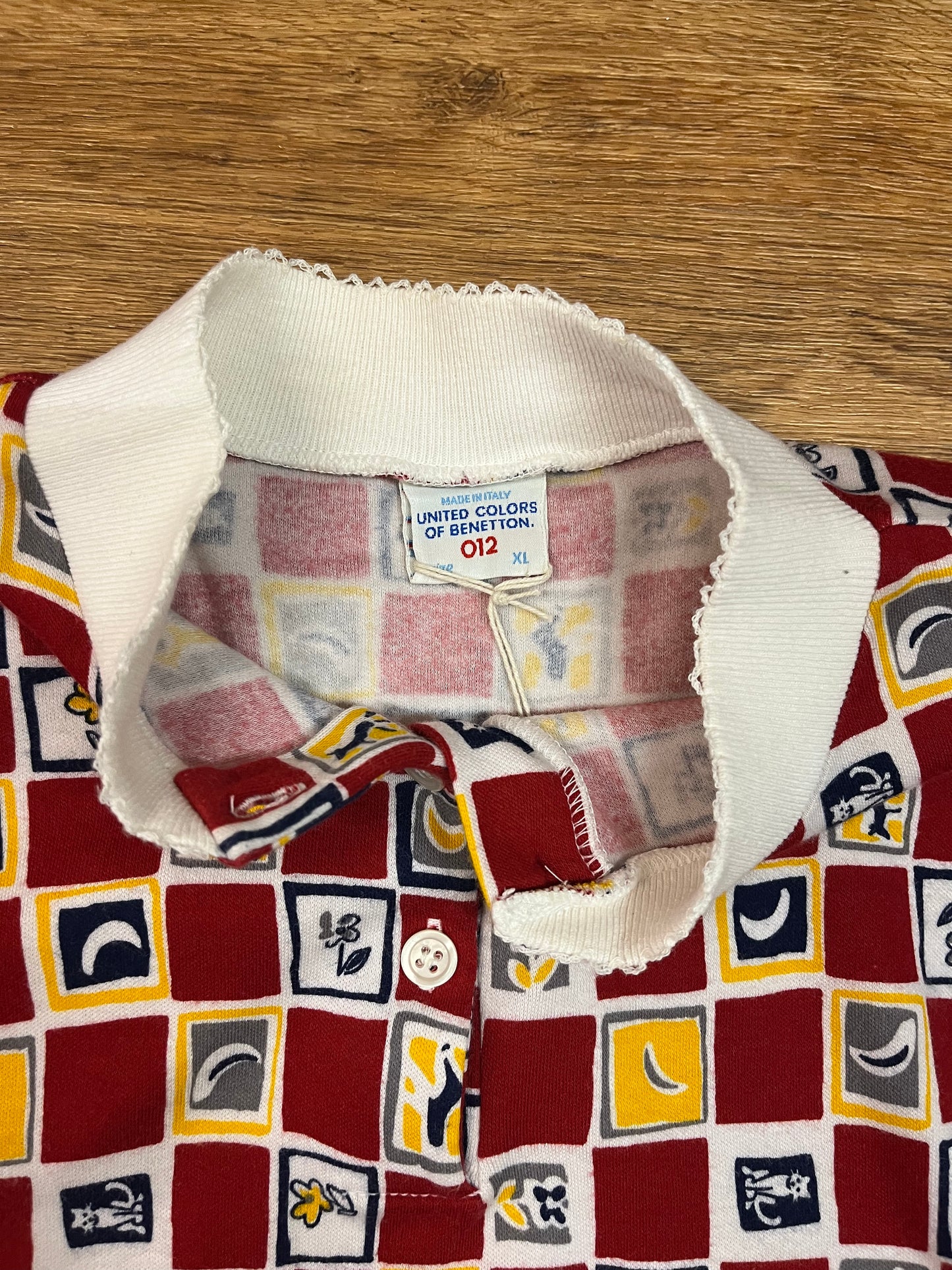 Vintage 1990s United Colors of Benneton Tile Print Mini Dress