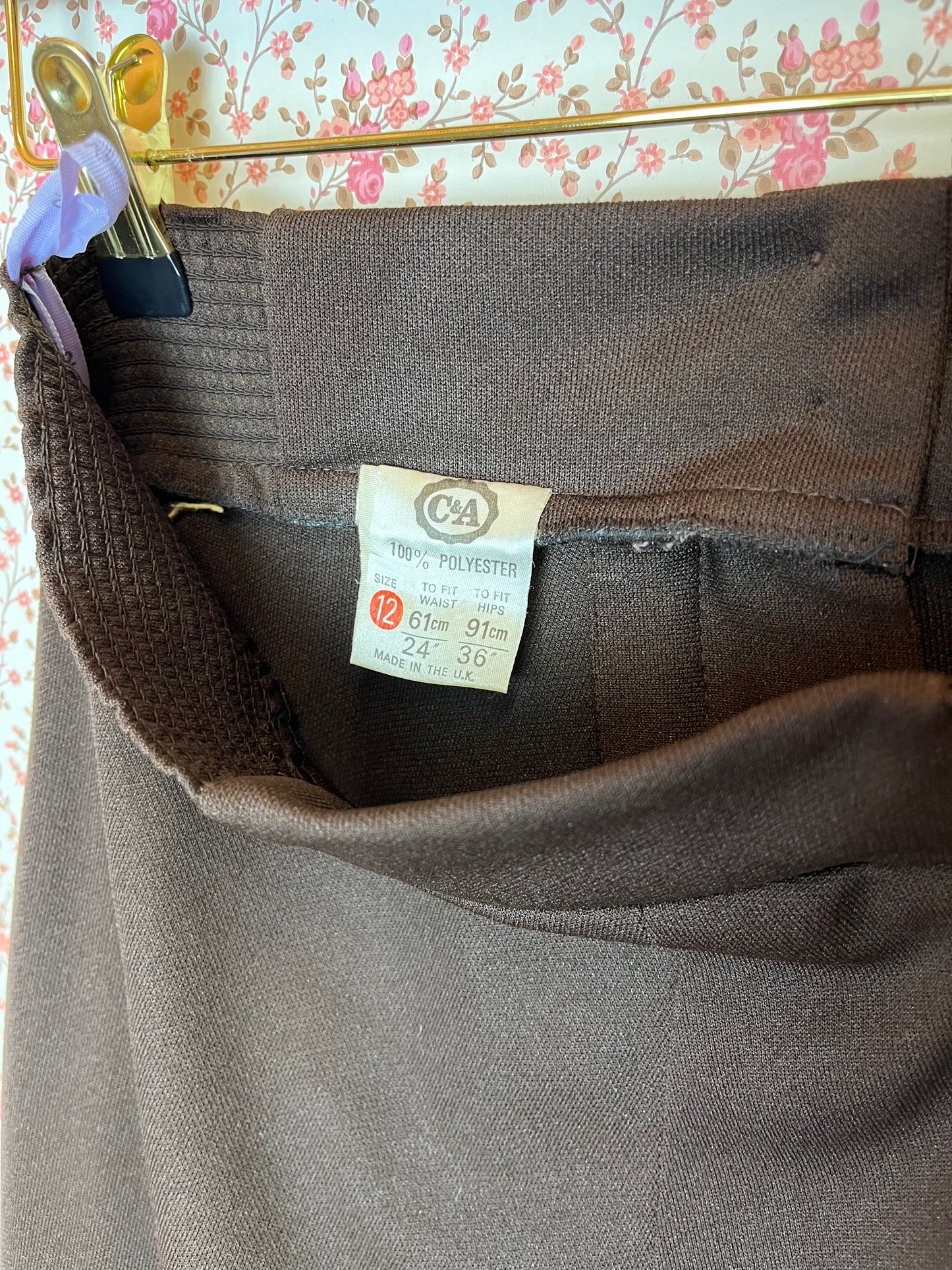 Vintage 1970s Brown Maxi Skirt