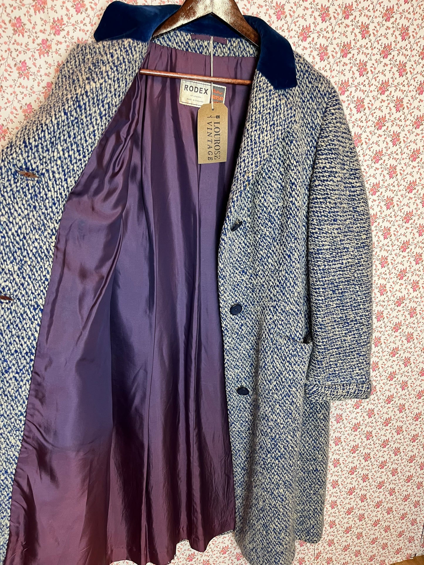 Vintage 1960s Rodex Irish Tweed Wool Coat