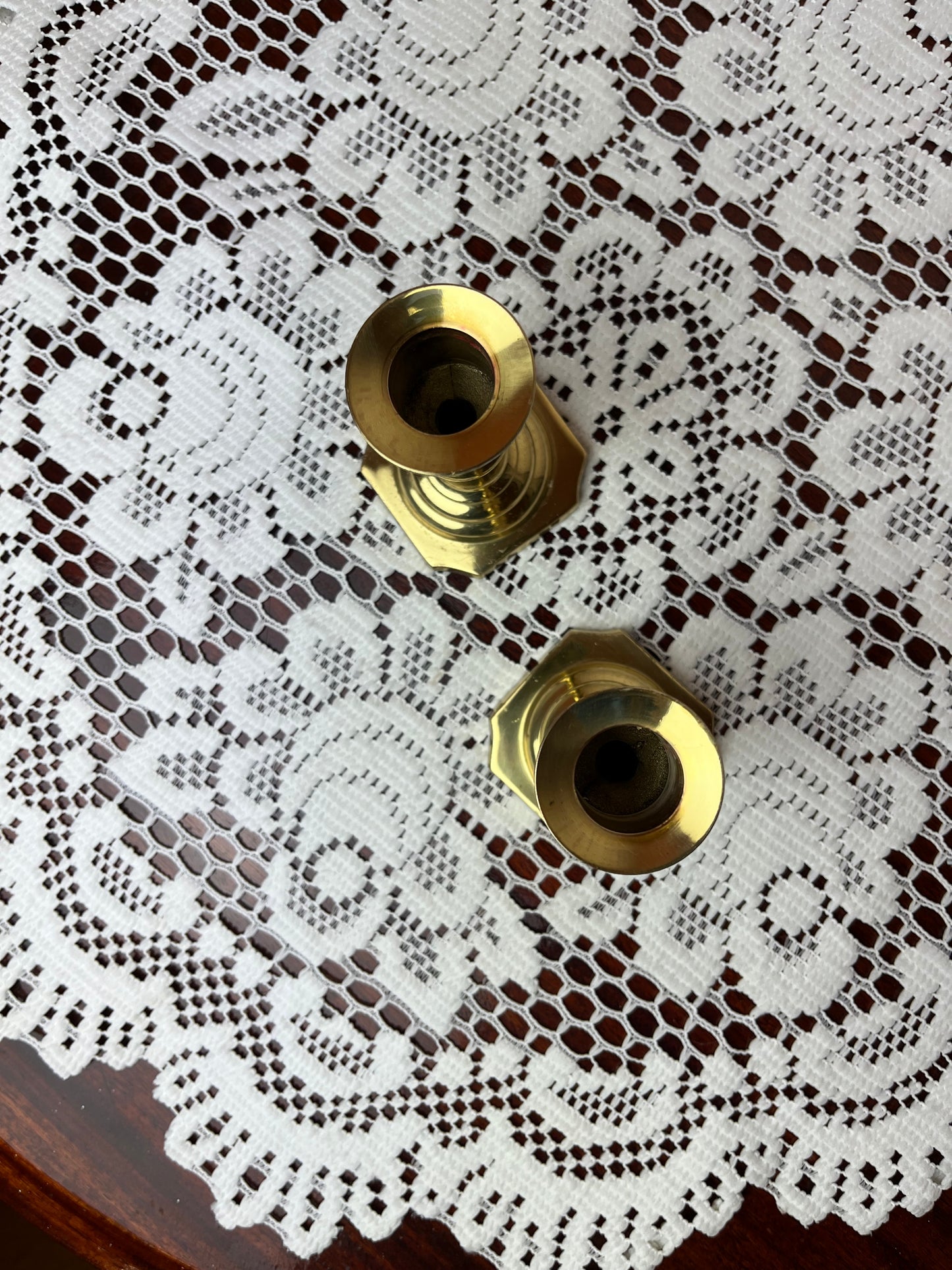 Vintage Brass Candlestick Holders set of 2