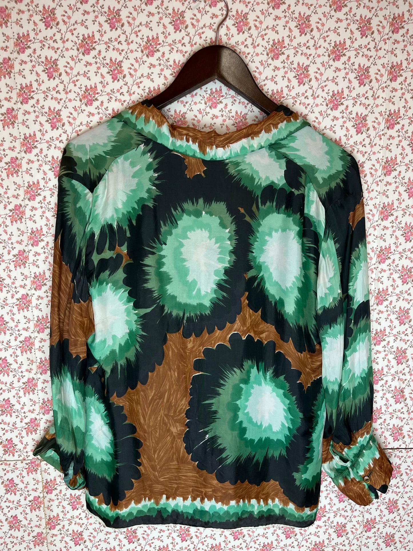 Vintage 1970s Psychedelic Abstract Printed Shirt