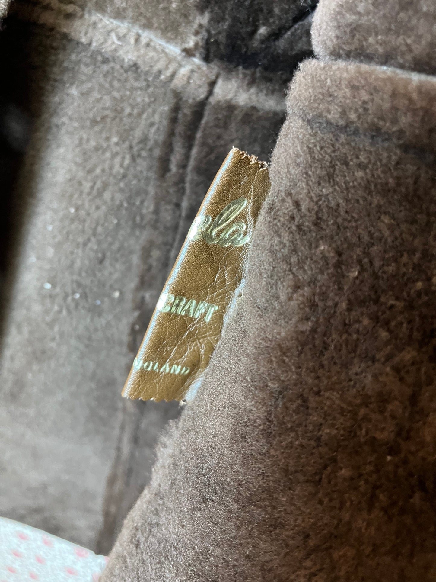 Vintage Original 1970s Sheepskin Long Brown Coat