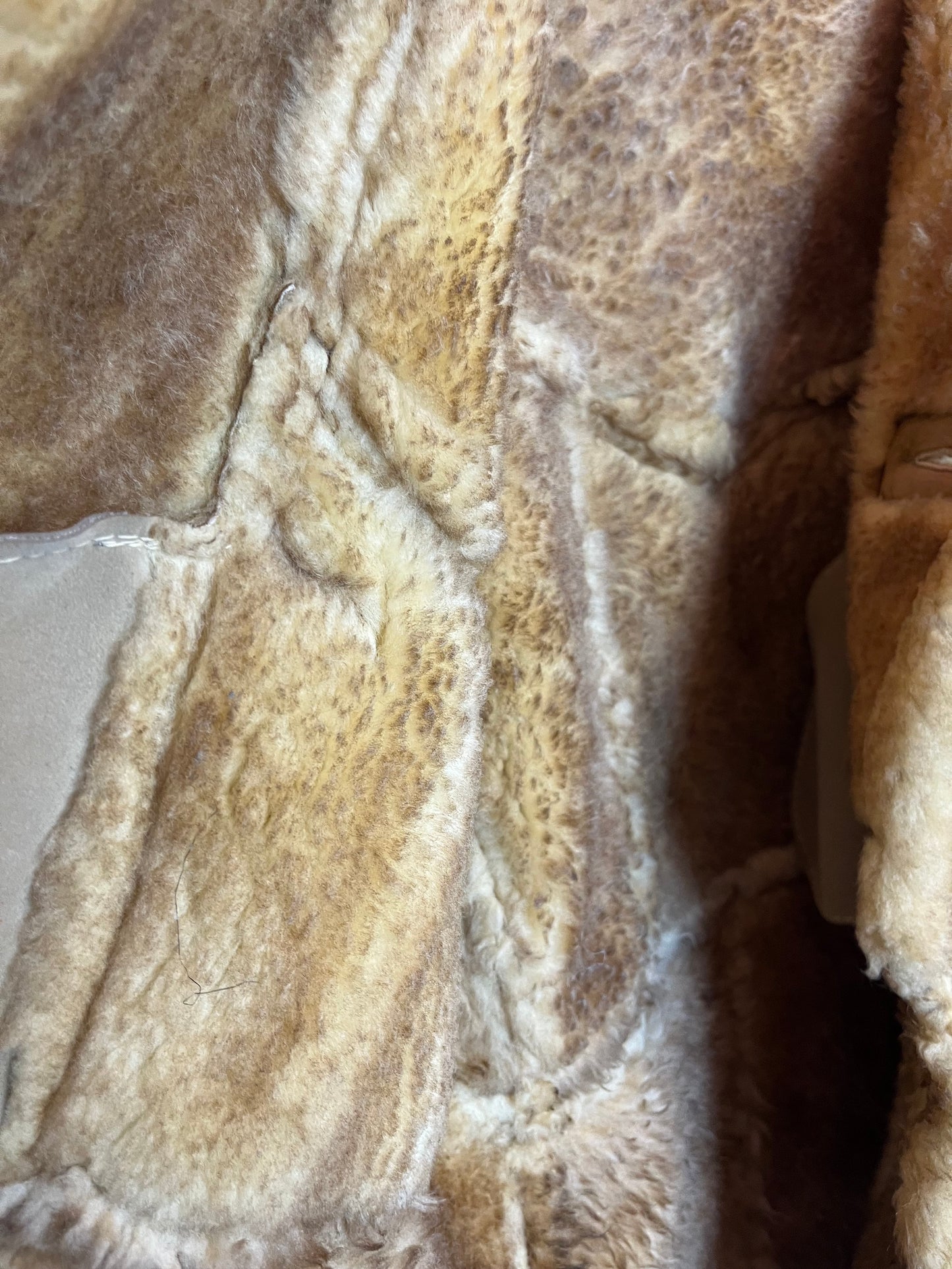Vintage 1970s Sheepskin Suede Coat