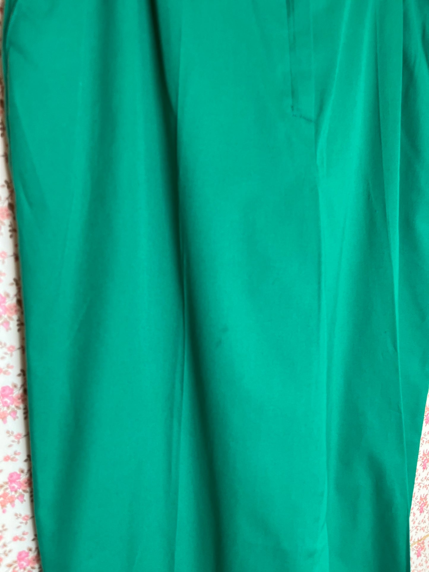 Vintage 1980s Jade Green Tapered Elasticated Trousers