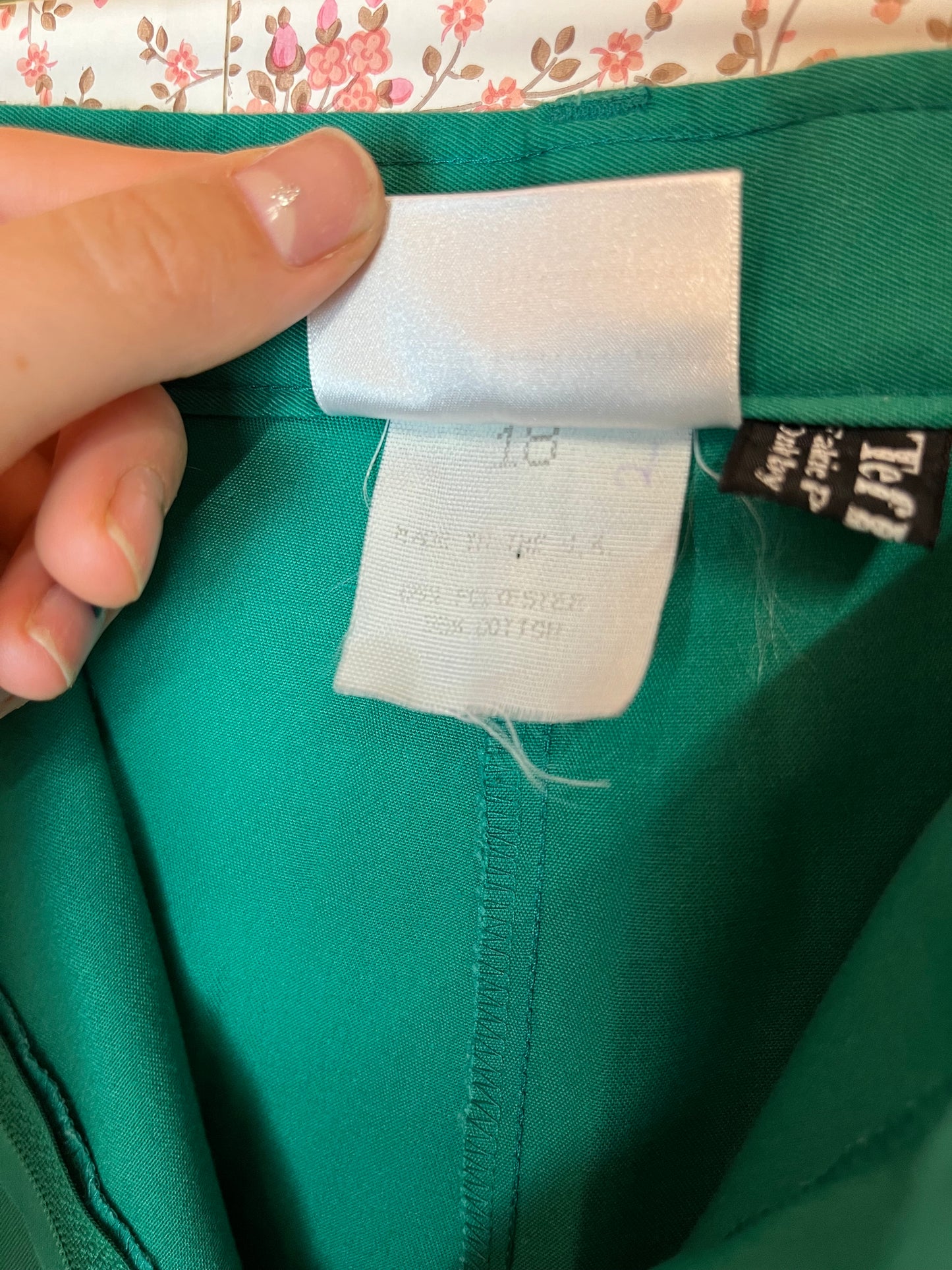 Vintage 1980s Jade Green Tapered Elasticated Trousers