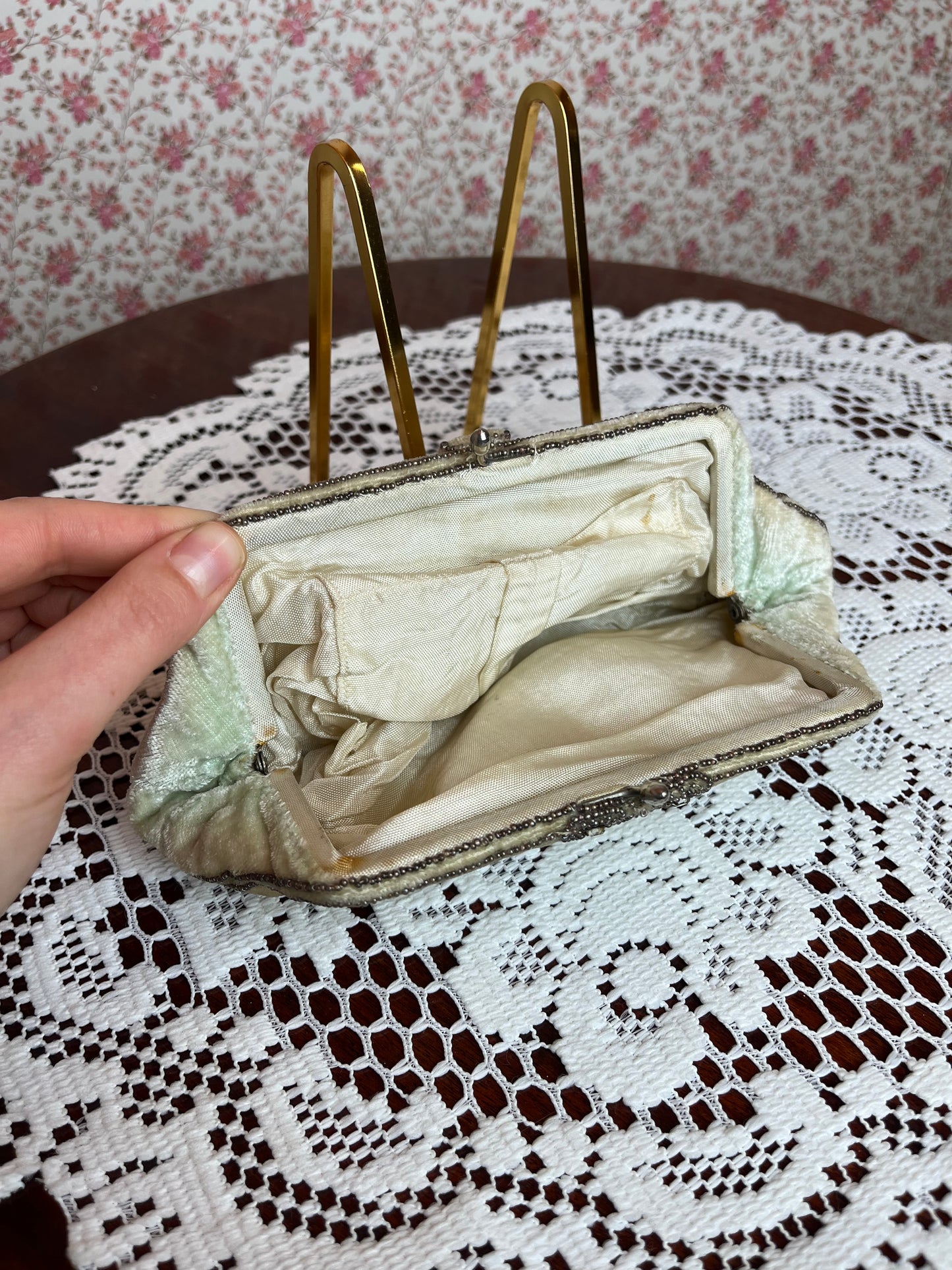 Vintage 1920s Silk Velvet Purse