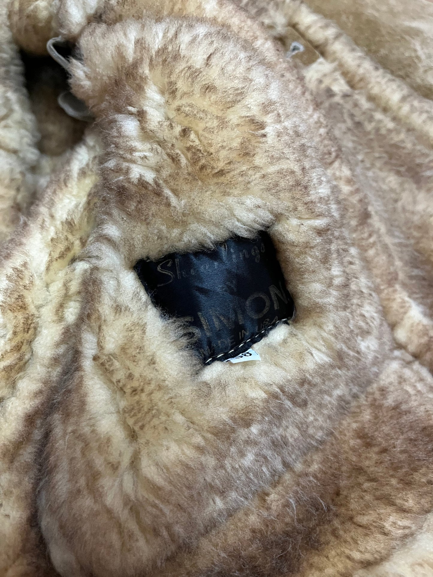 Vintage 1970s Sheepskin Suede Coat