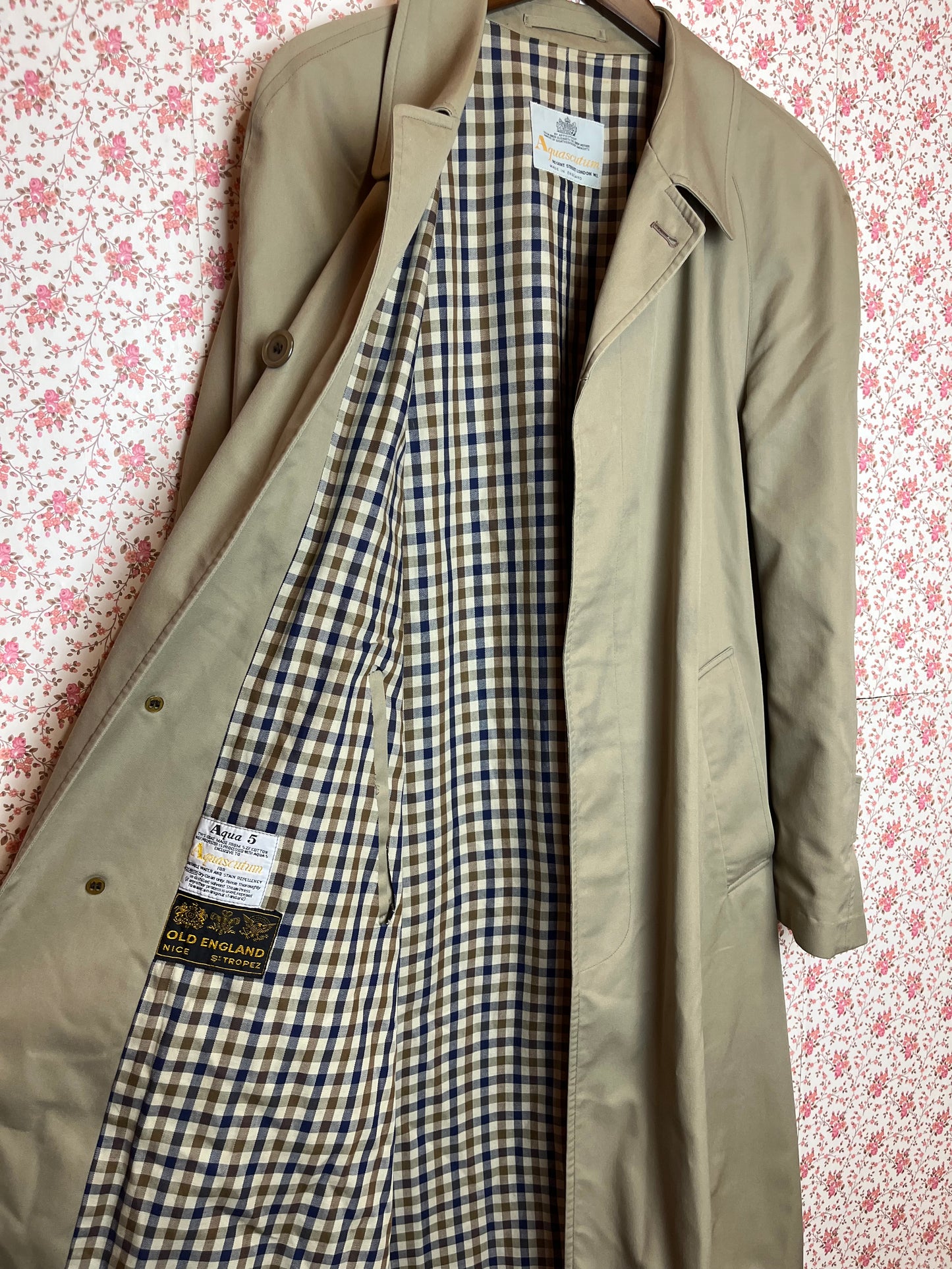 Vintage Aquascutum Aqua 5 Beige Rainproof Mac