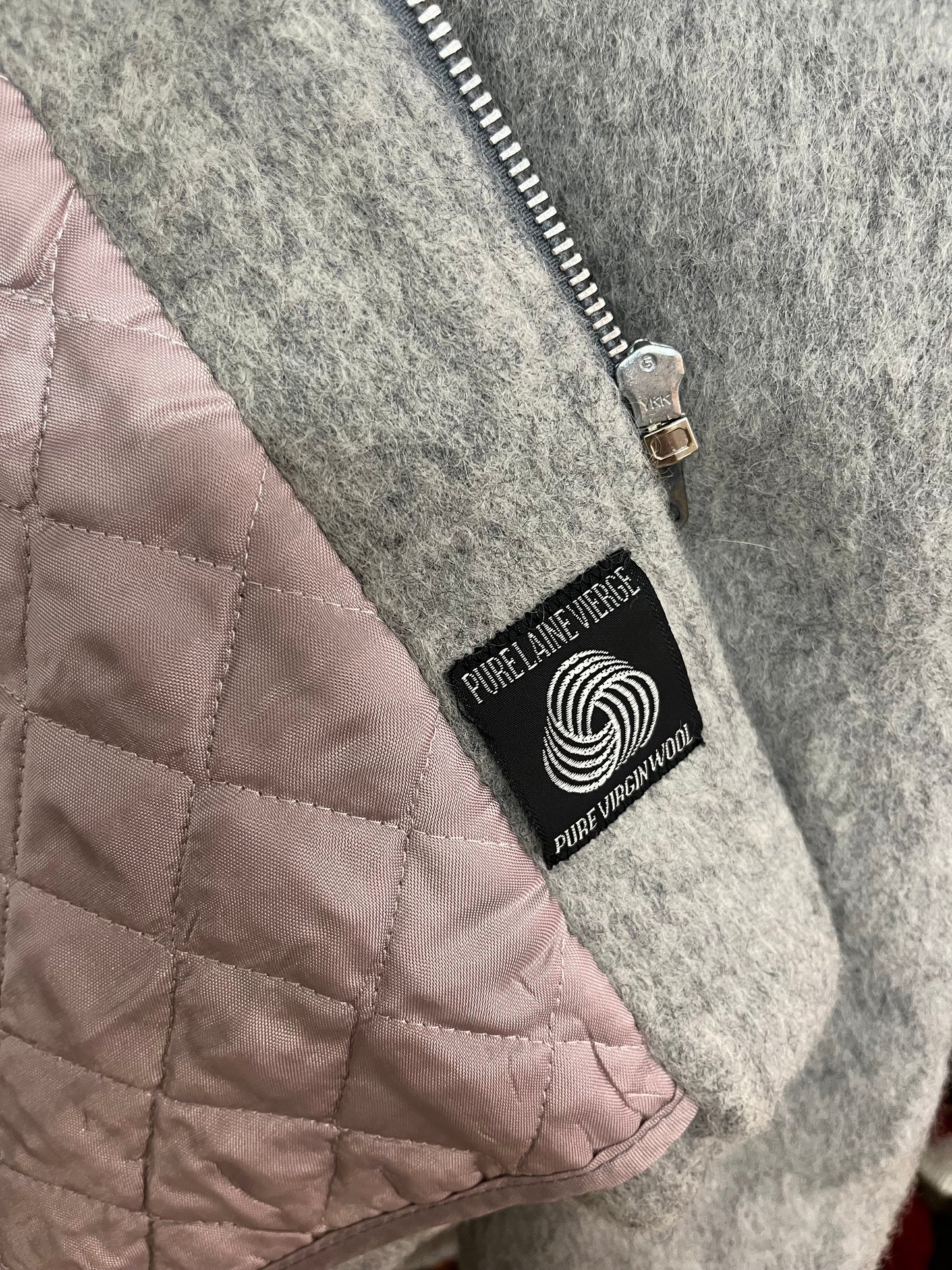 Vintage 1980s Grey Marl Wool & Fox Fur Northern Parka