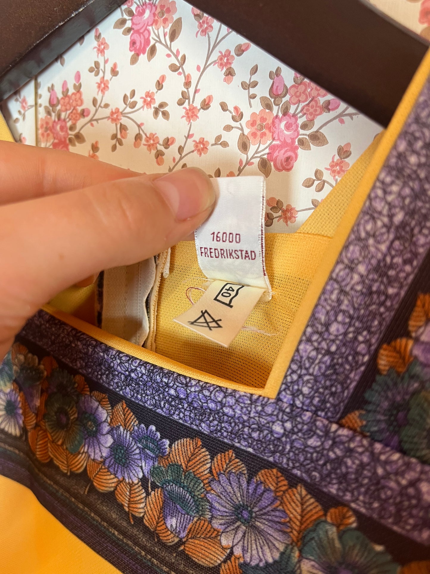 Vintage 1970s Purple & Yellow Prairie Dress