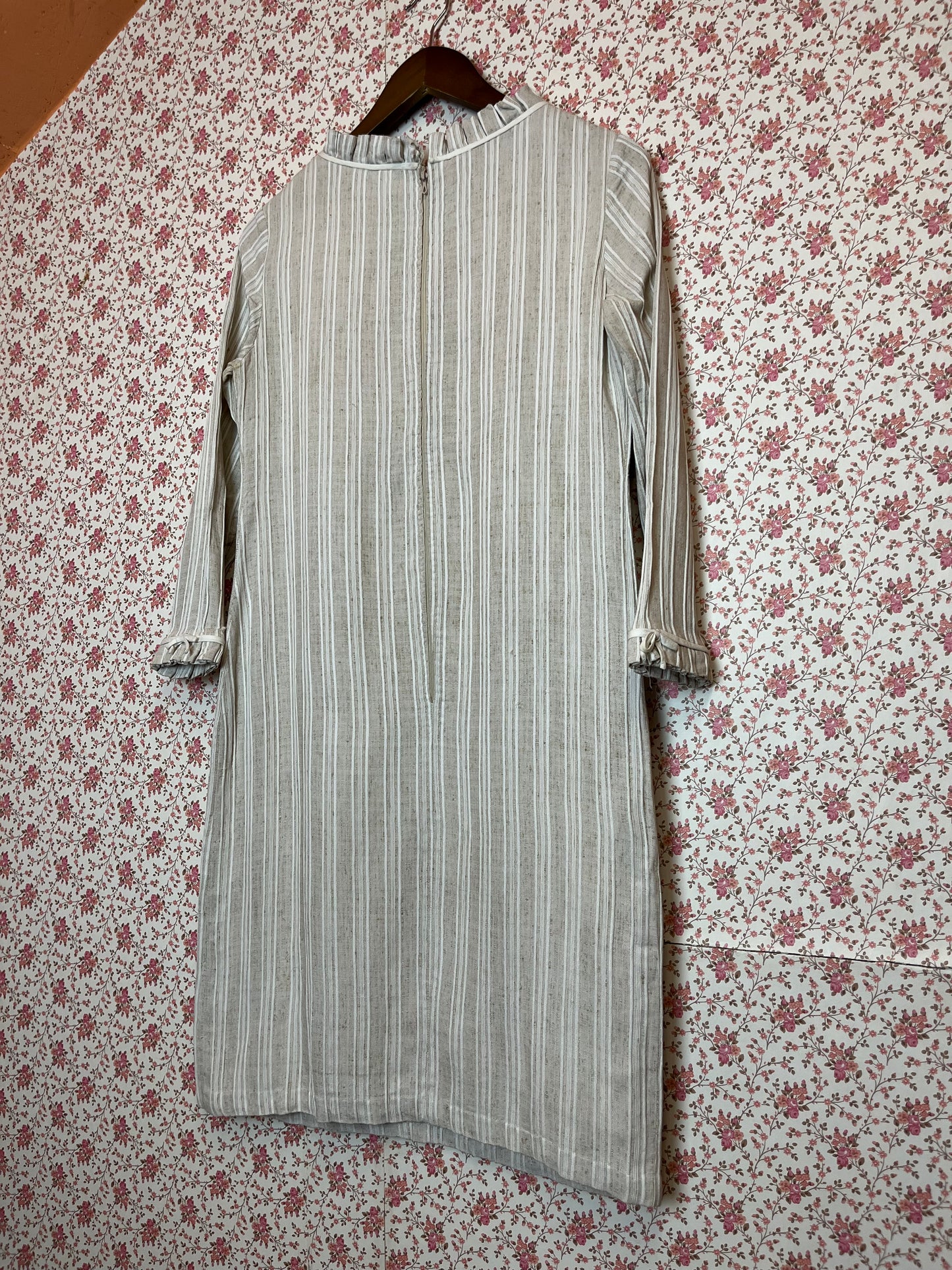Vintage 1960s Handmade Twill Mod Dress