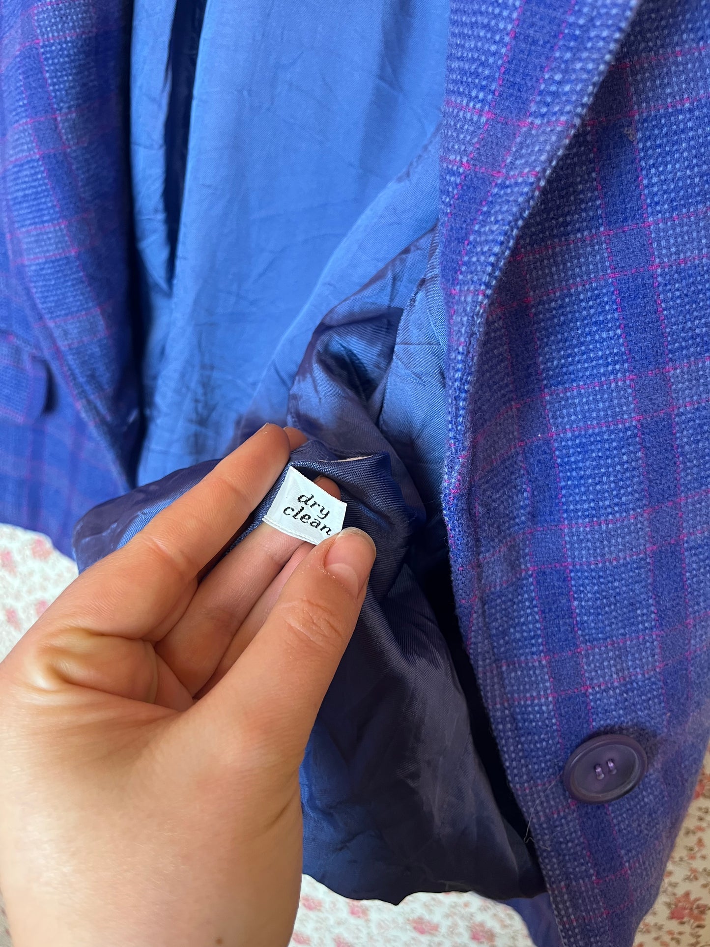 Vintage 1970s Pendleton Wool Checked Cropped Blazer