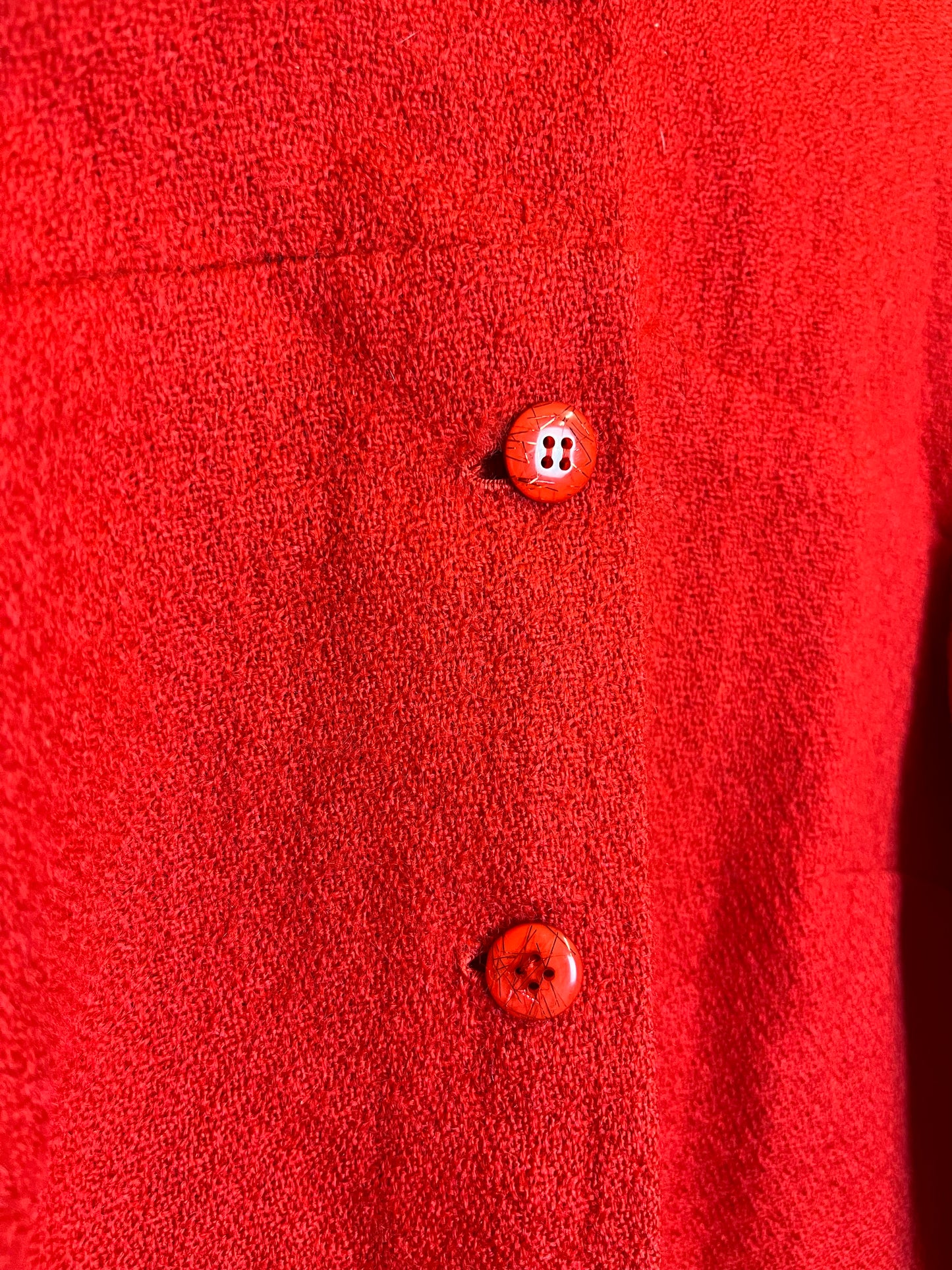 Vintage 1960s Hand Made Red Shirt Jacket