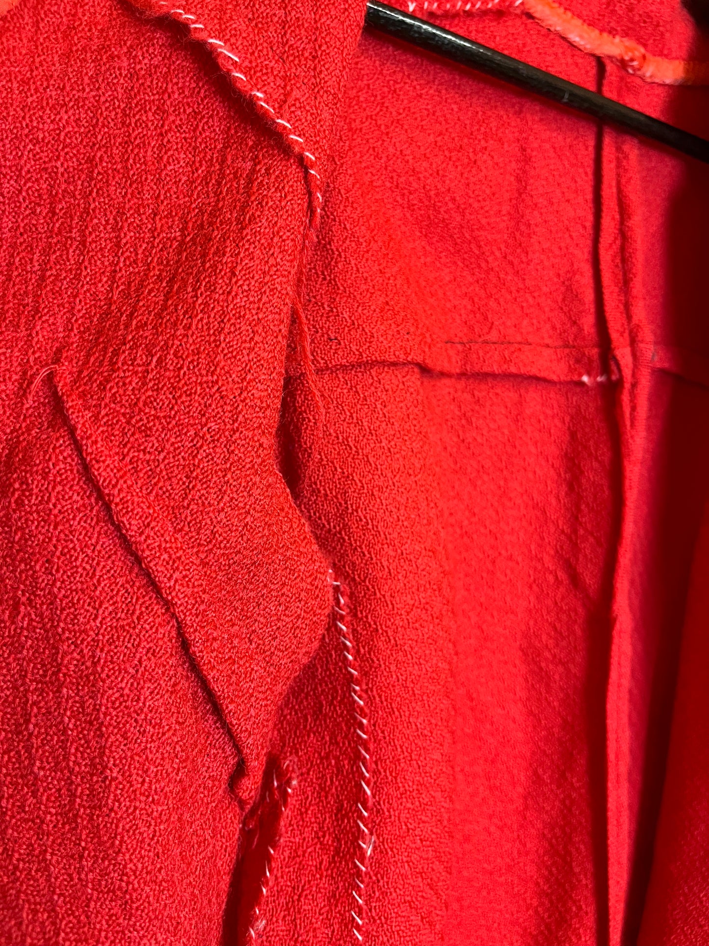 Vintage 1960s Hand Made Red Shirt Jacket