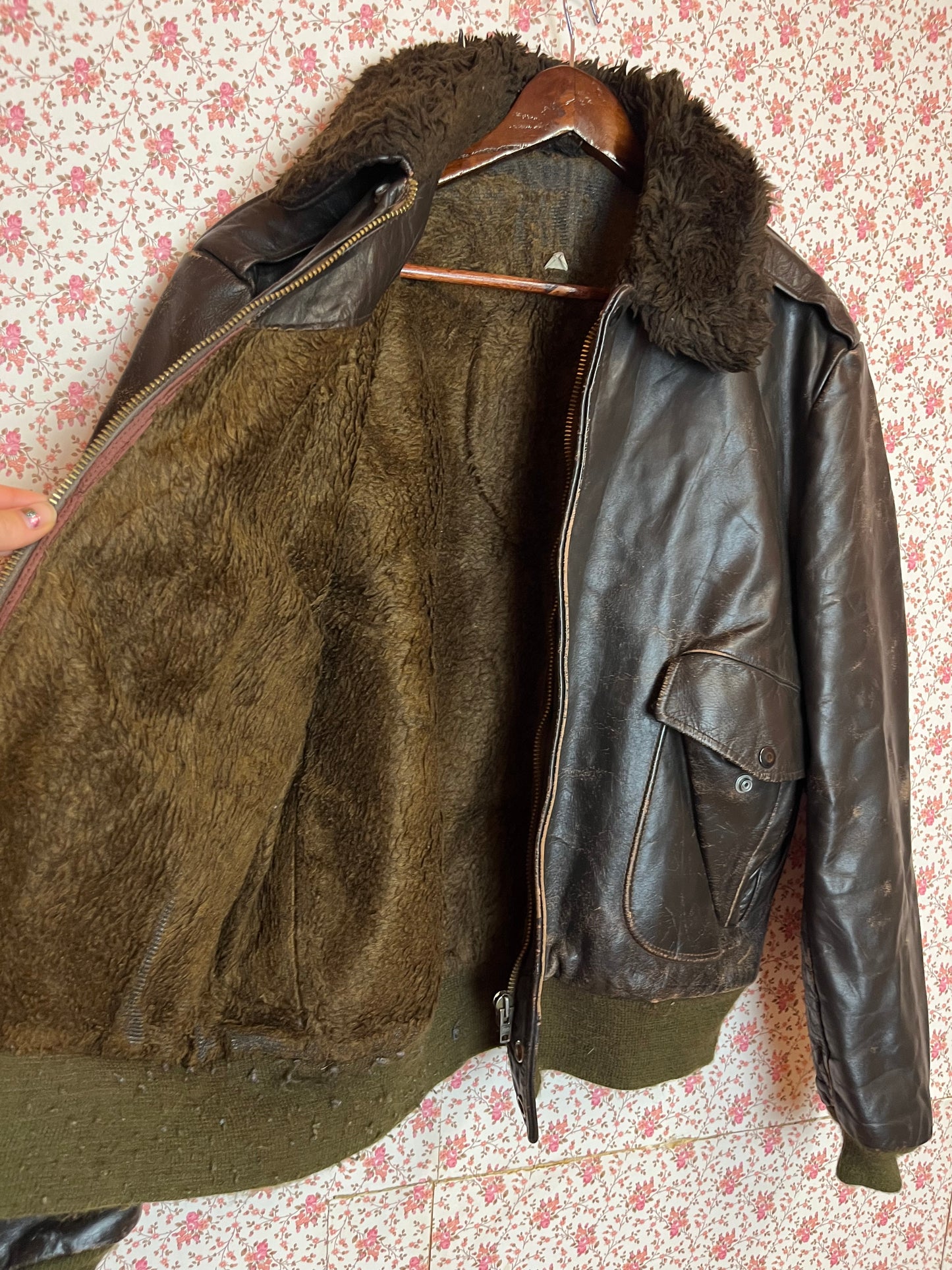 Vintage 1960s Original Schott Leather Flight Jacket