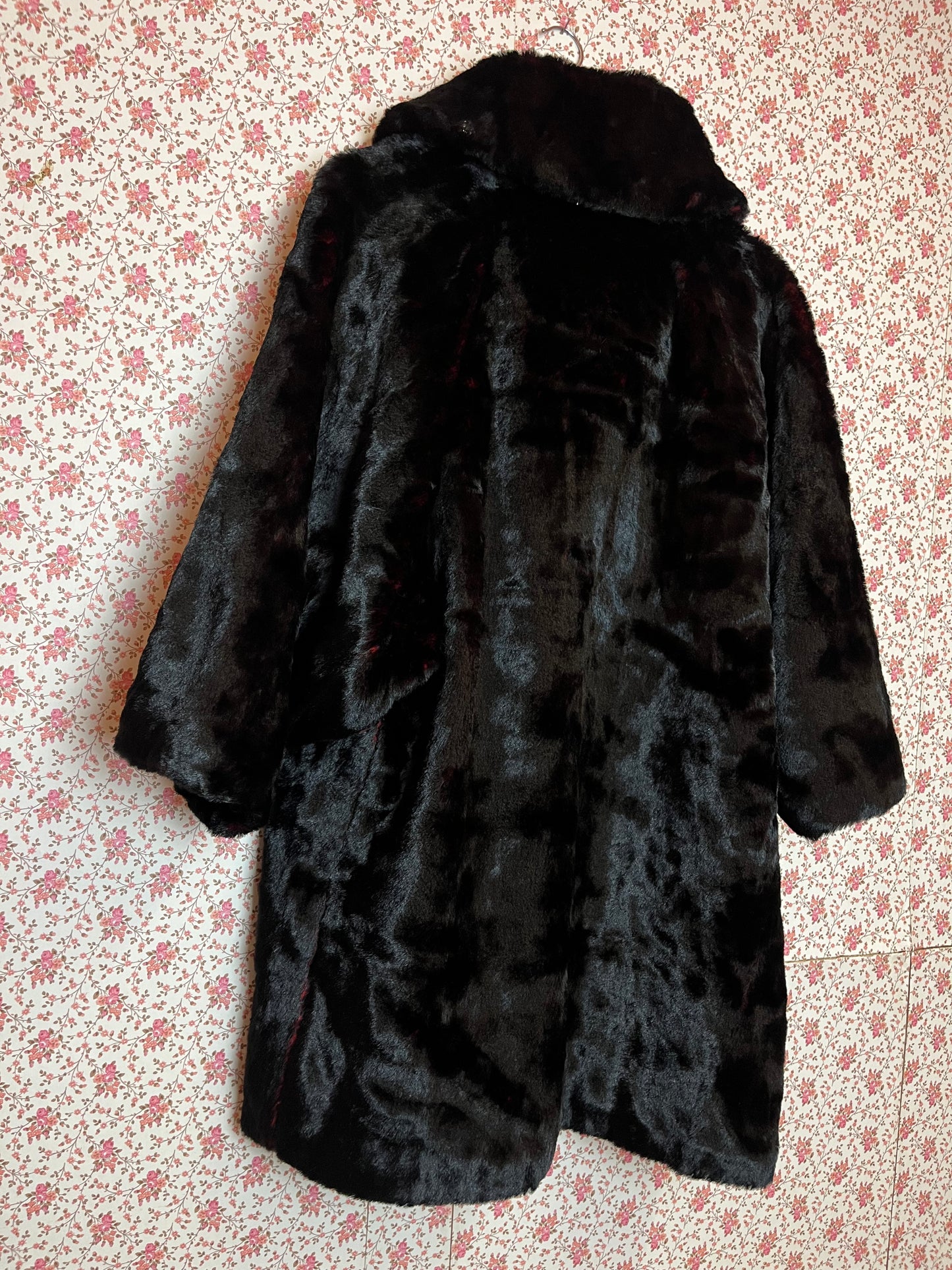 Vintage 1960s Faux Fur Cape Coat