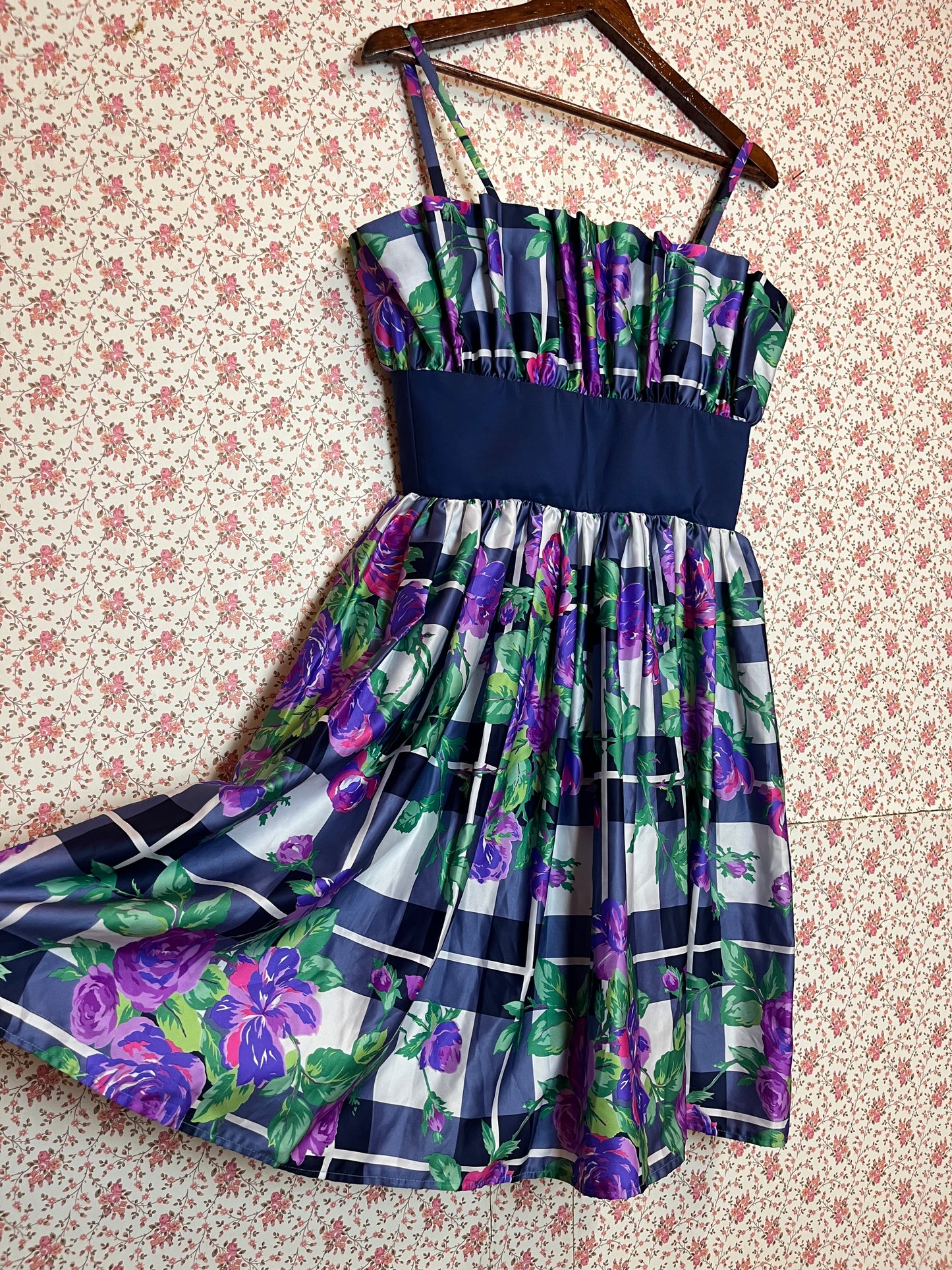 Vintage 1980s Satin Cocktail Dress