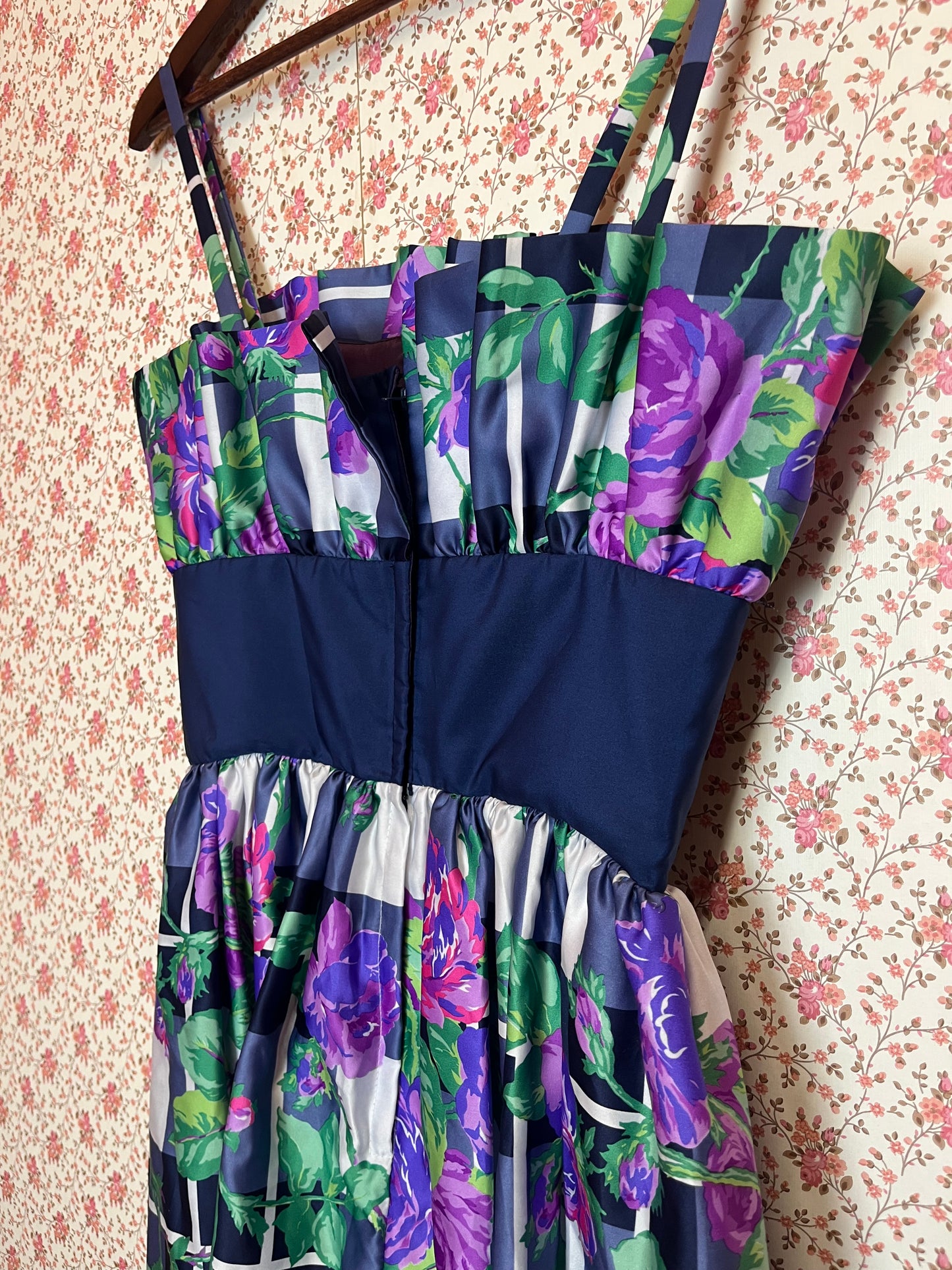Vintage 1980s Satin Cocktail Dress