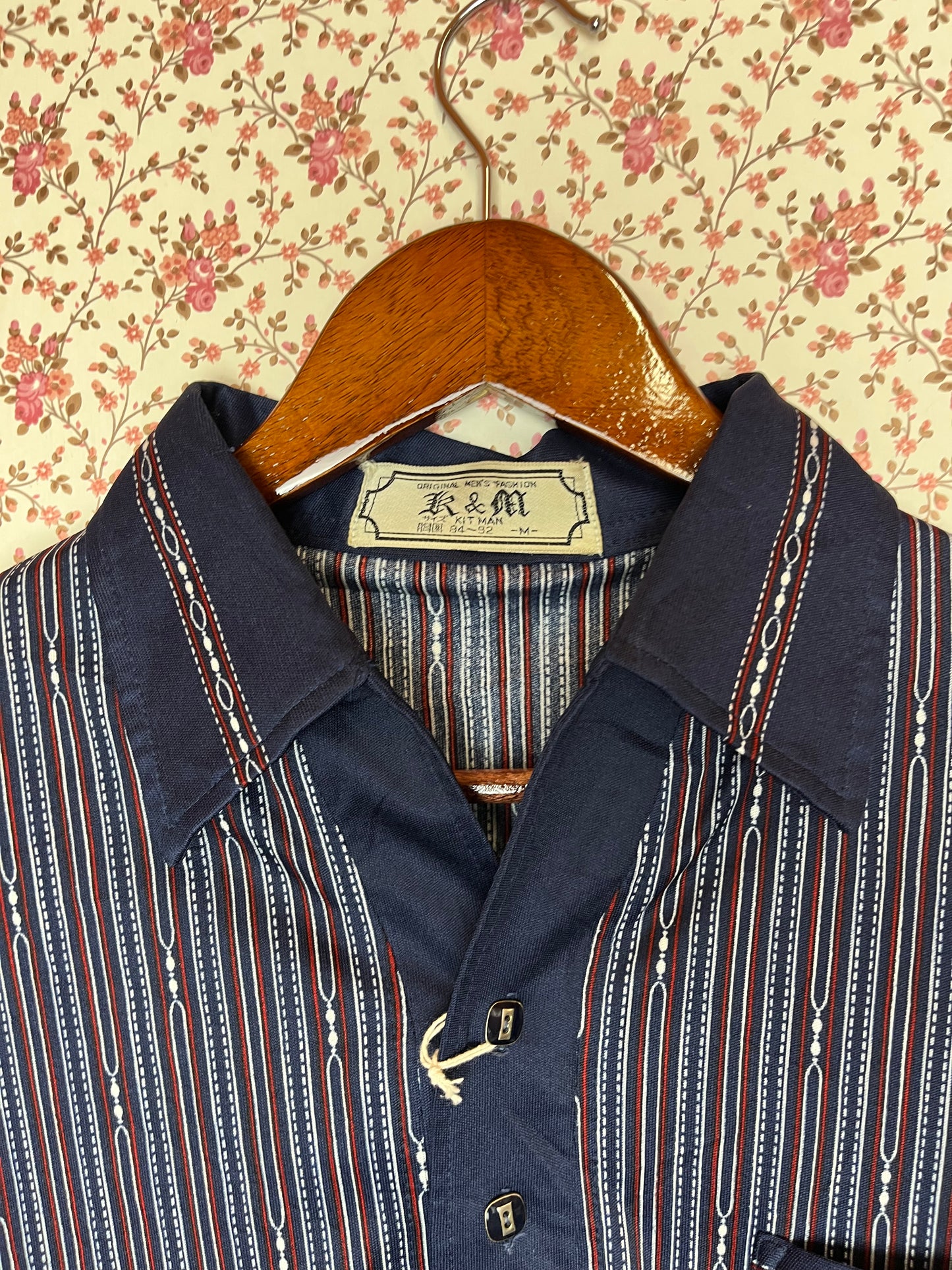 Vintage 1970s Japanese Popover Long Sleeve Shirt