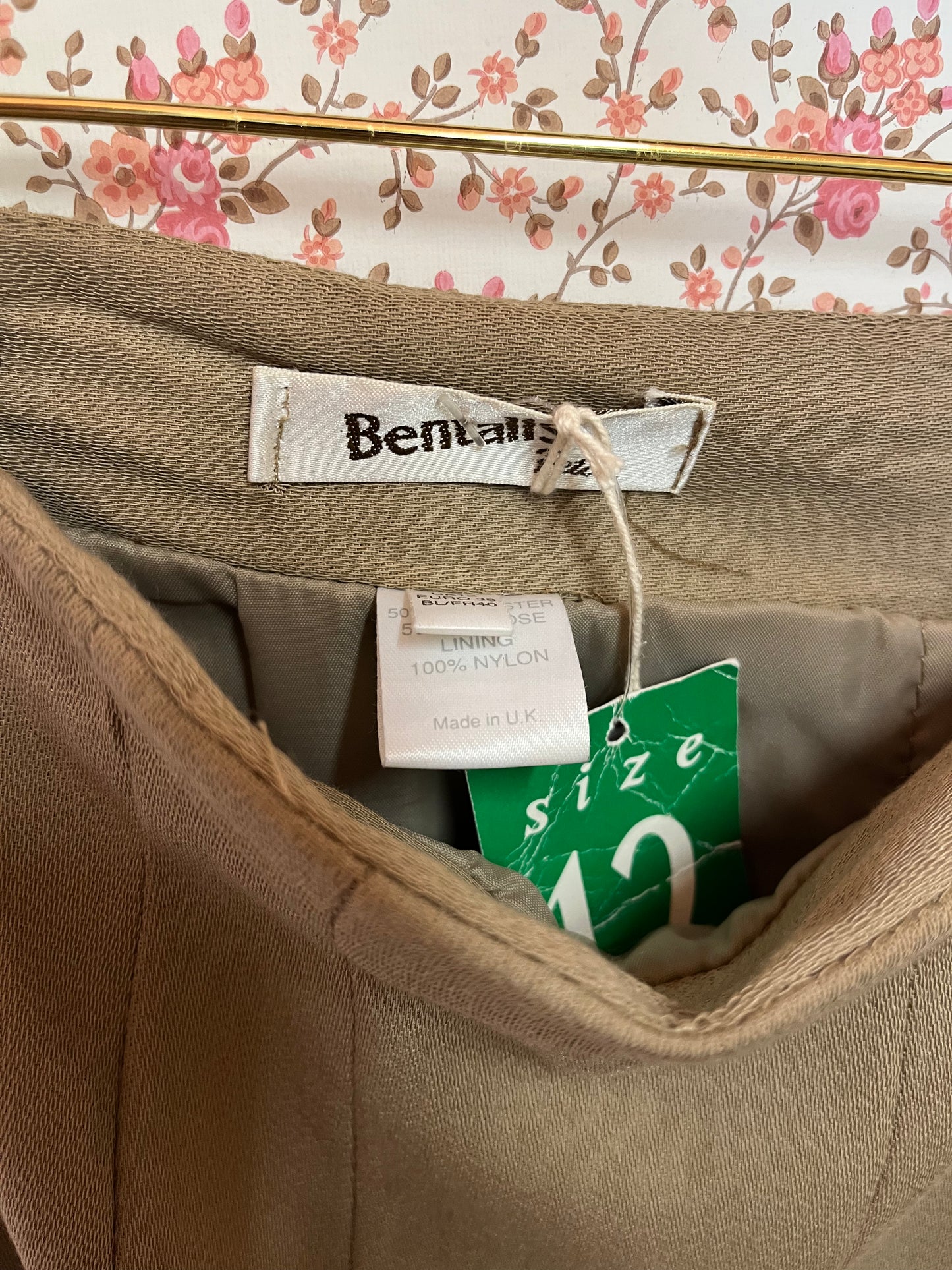 Vintage 1990s 50s Style Slit Pencil Skirt