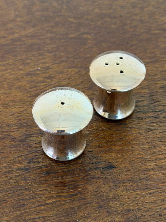 Vintage Silver-Tone Salt & Pepper Shakers