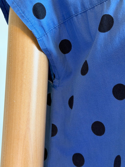 Vintage 1970s Polka Dot Workwear Shift Dress - Size Medium