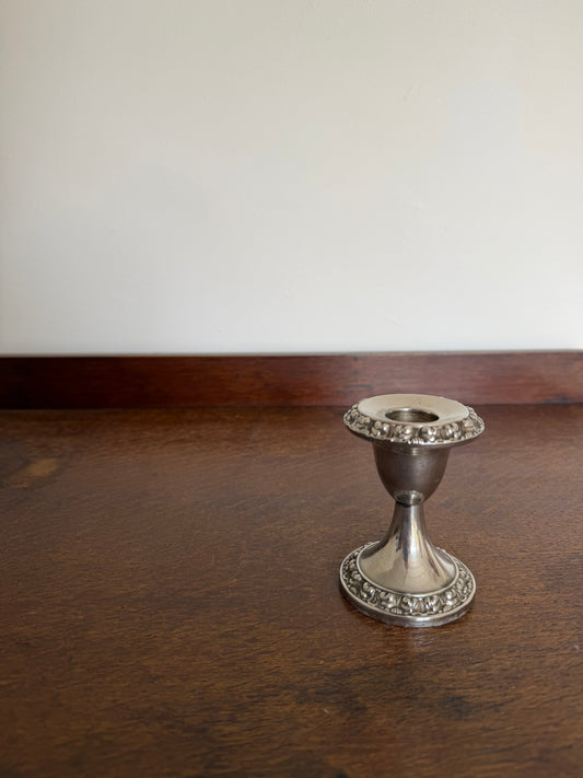 Vintage 1960s Silver-Plated Candlestick
