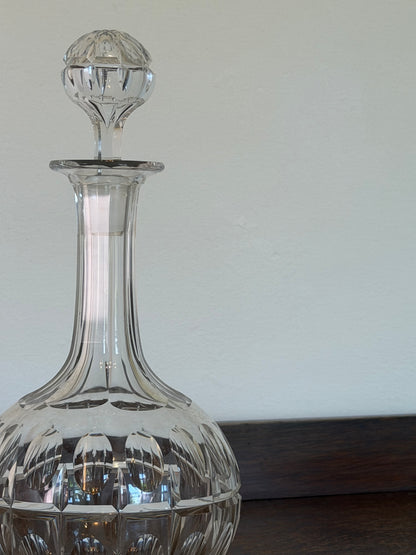 Vintage Cut Crystal Decanter with Stopper