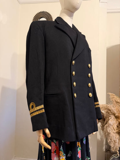 Vintage 1950s Official British Navy Lieutenant Mess Jacket