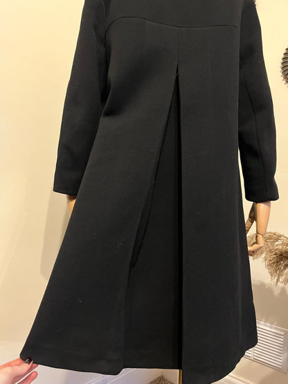 Vintage 1960s Wool Twill and Mink Swing Coat