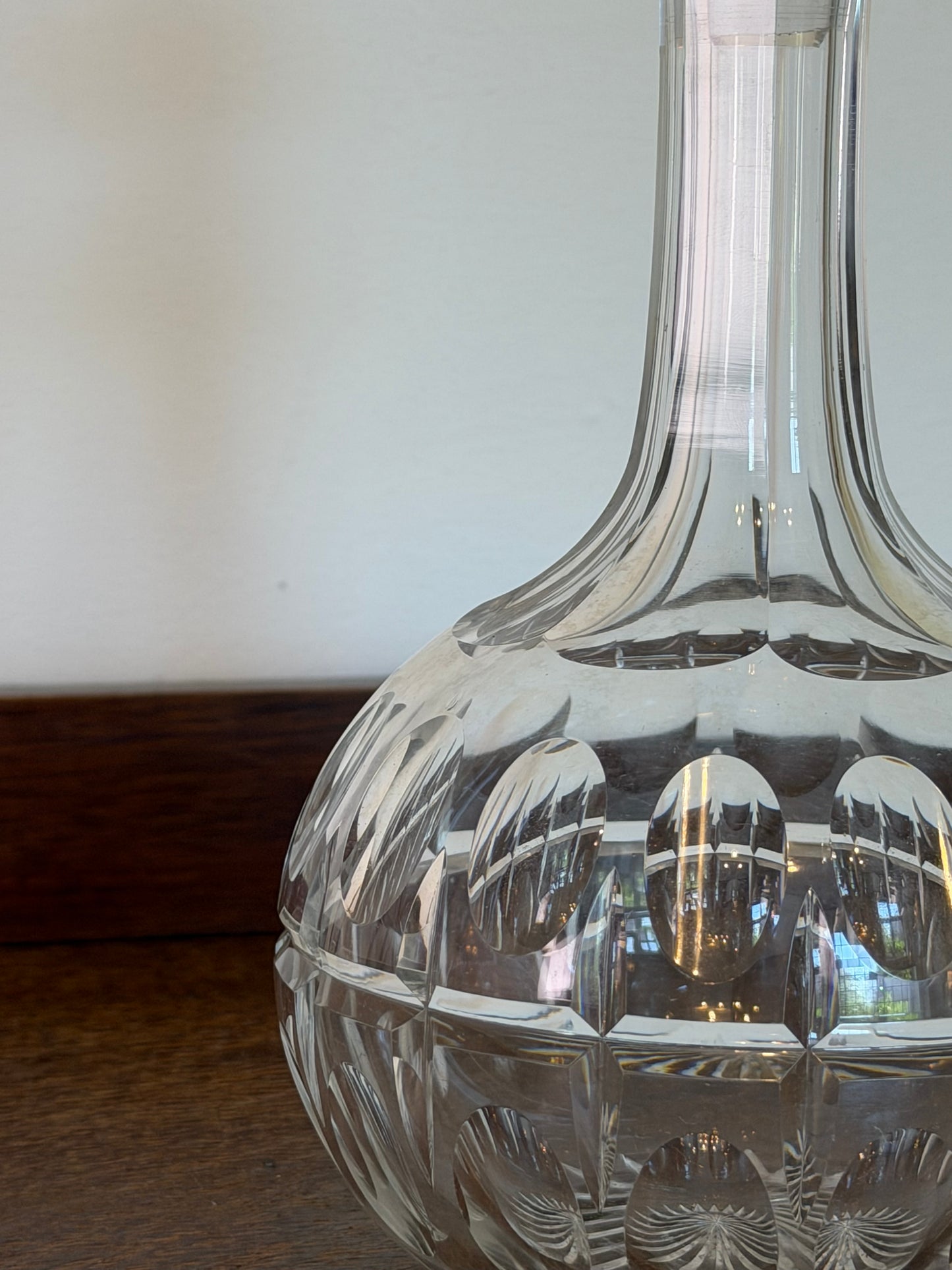 Vintage Cut Crystal Decanter with Stopper