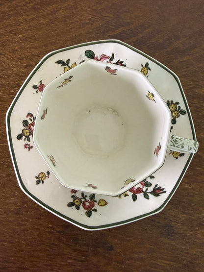 Vintage 1930s Royal Doulton Old Leeds Sprays Teacup and Saucer