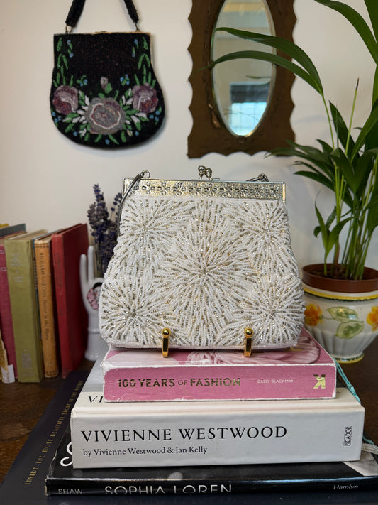 Vintage 1960s Starburst Beaded Handbag