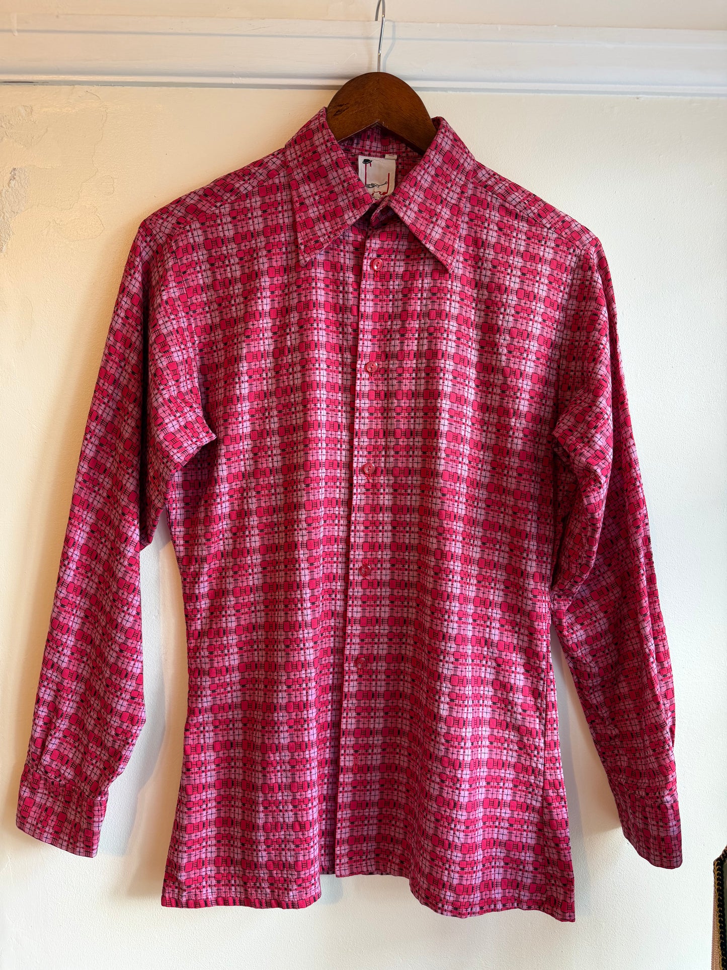 Vintage 1960s Geometric Woven Shirt