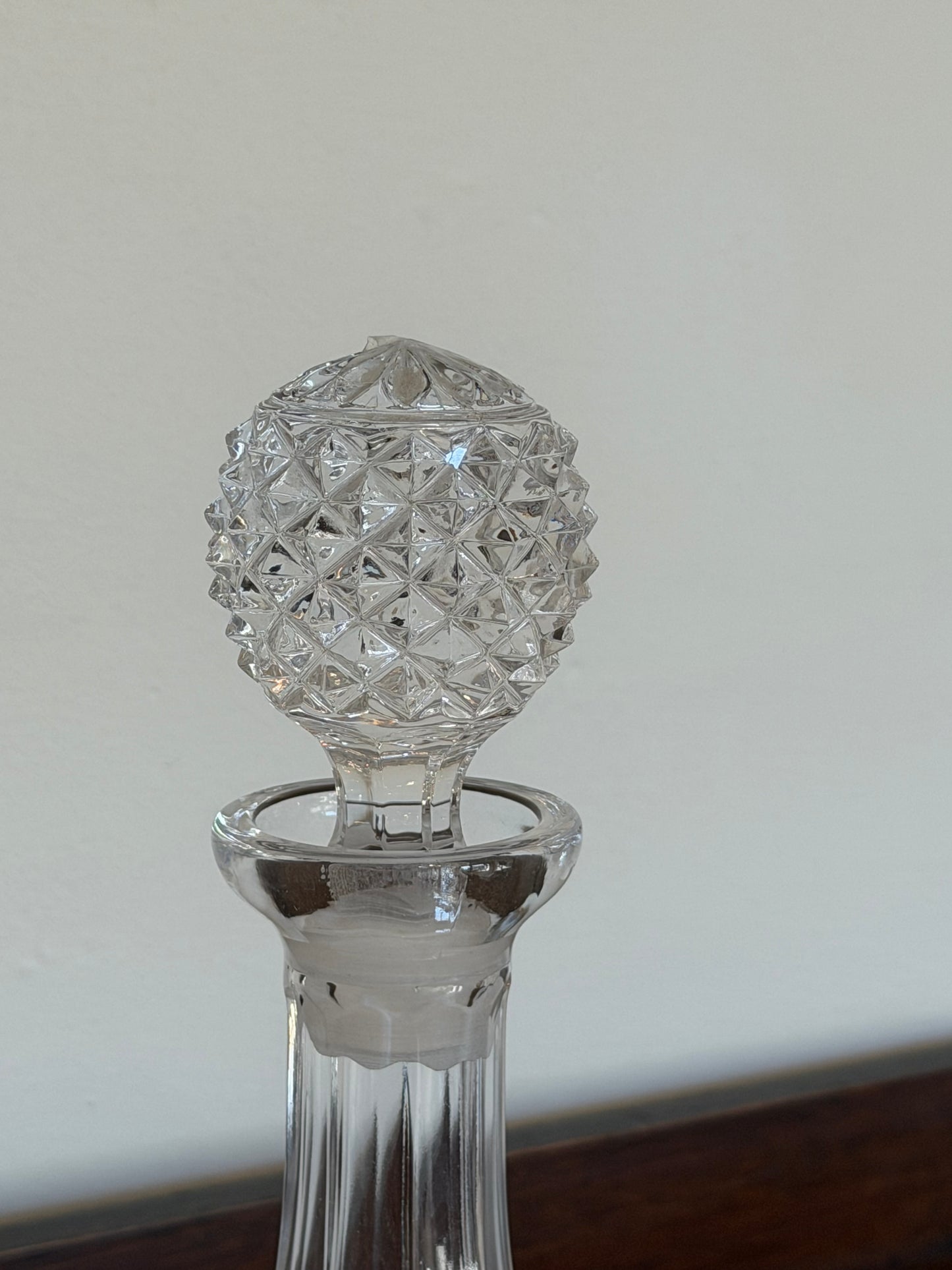 Vintage Pressed Glass Ship’s Decanter