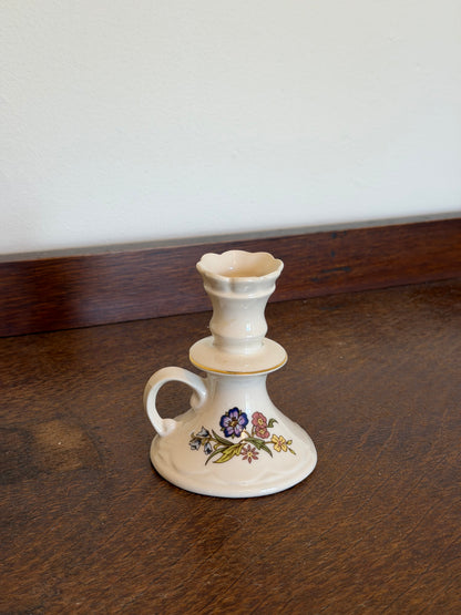 Vintage Belleek Galway Wildflower Candle Holder
