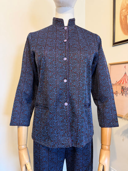 Vintage 1960s Jacquard Shirt & Trouser Set