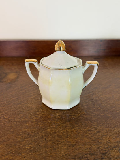 Vintage Hand Painted Miniature Ceramic Tea Pot Cup & Saucer Set