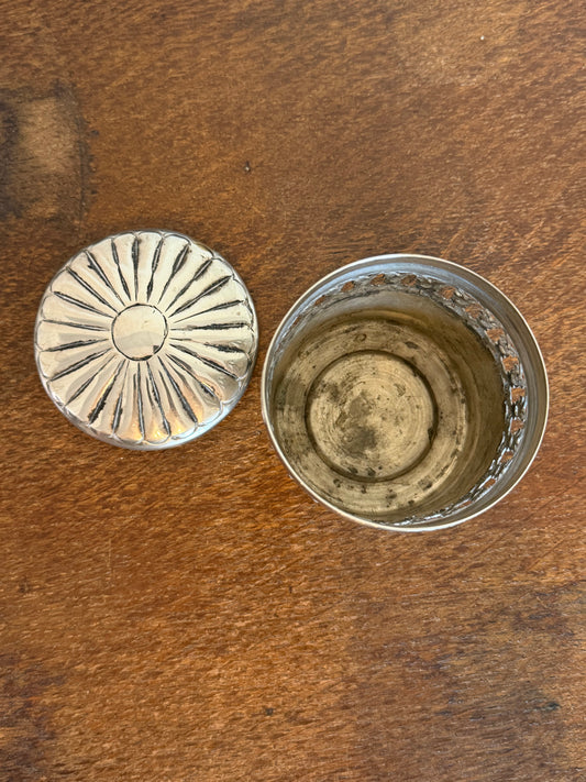 Vintage Silver Plate Cotton Bud Holder